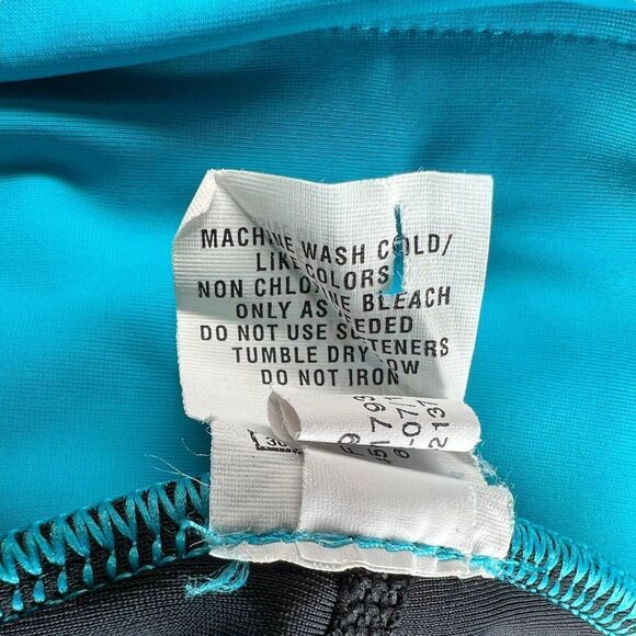 Under Armour Tights Women's Size Small Black Turquoise Capri Leggings - Picture 10 of 11